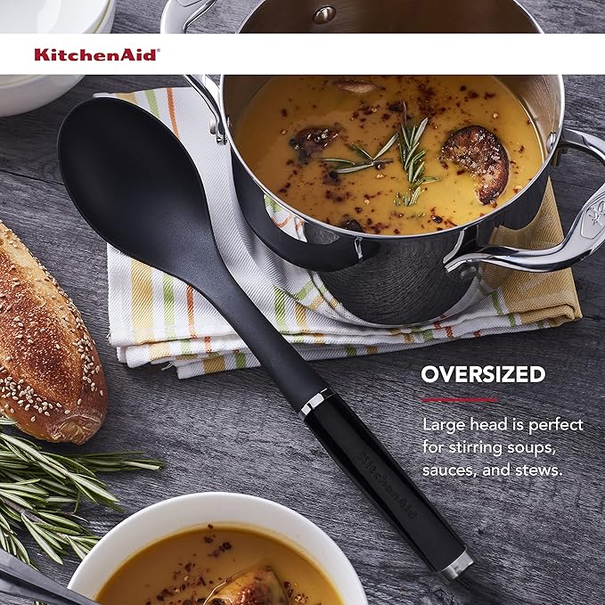 KitchenAid KE003OHOBA Classic Basting Spoon, One Size, Black