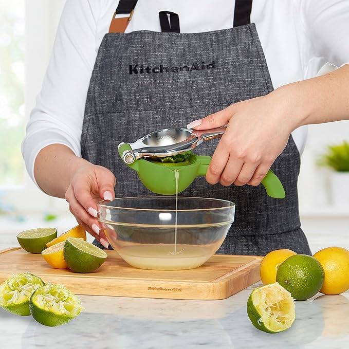 KitchenAid Citrus Juice Press Squeezer for Lemons and Limes with Seed Catcher and Pour Spout, 8 Inch