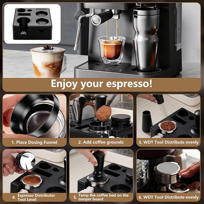 9 Pack Espresso Accessories Kit(Square), 58mm Espresso Tool Kit | Espresso - Image 7