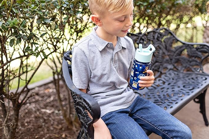 Simple Modern Nickelodeon TMNT Kids Water Bottle Plastic BPA-Free Tritan Cup with Leak Proof Straw Lid | Reusable and Durable for Toddlers, Boys | Summit Collection | 12oz, TMNT Turtles Unite