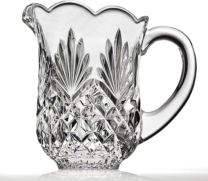 Godinger Pitcher and Glasses Drink Bar Set - Includes Pitcher Carafe and 4 Old Fashioned Glasses, Dublin Collection