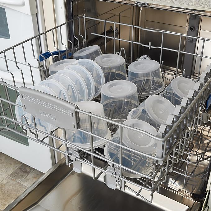 DuraHome Food Storage Containers with Lids Freezer Deli Cups 90 Sets Expanded Combo Pack 8oz 12oz 16oz 24oz & 32oz BPA-Free Leakproof Round Clear Takeout Meal Prep Microwavable, Airtight Lids