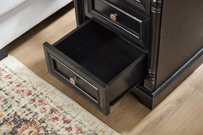Black Farmhouse Side Table - Image 7