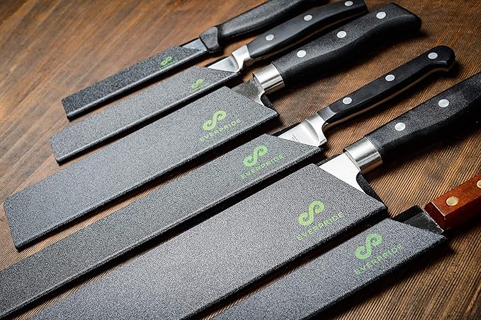 EVERPRIDE Chef Knife Sheath Set (6-Piece Set) Universal Blade Edge Cover Guards for Chef’s and Kitchen Knives – Durable, BPA-Free, Felt Lined, Sturdy ABS Plastic – Knives Not Included