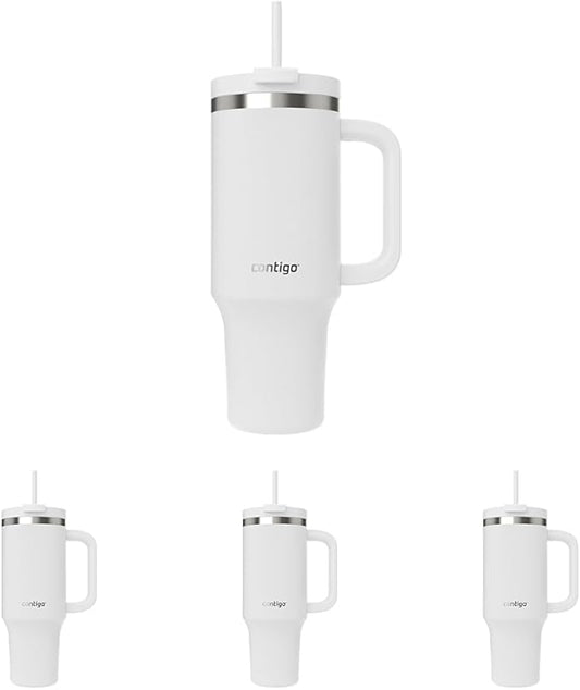 Contigo Streeterville 40oz Tumbler, Stainless Steel Vacuum Insulated, Leak-Proof, Cold for 29 Hours, Salt (Pack of 4)