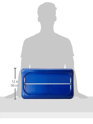 Rubbermaid Commercial Products Slim Jim Trash Can Swing Lid, Blue, Plastic, Compatible with 23 Gallon Slim Jim Containers/Garbage Cans