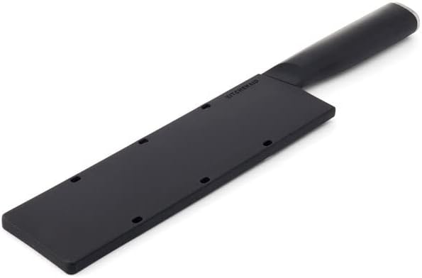 KitchenAid Classic Santoku Knife with Custom-Fit Blade Cover, 7-inch, Sharp Kitchen Knife, High-Carbon Japanese Stainless Steel, Black