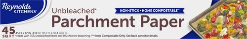 Reynolds Kitchens Unbleached Parchment Paper Roll, 45 Square Feet (Pack of 12)