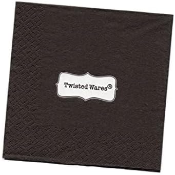 Twisted Wares - Funny Cocktail Napkins - Drinks On Me - Boutique Cocktail Napkins - Perfect for any Celebrations 5"X5" (20 Pack)