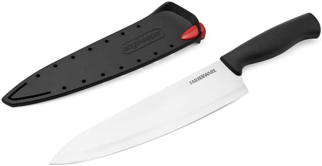 Farberware EdgeKeeper Chef's Knife, 8-inch, Black