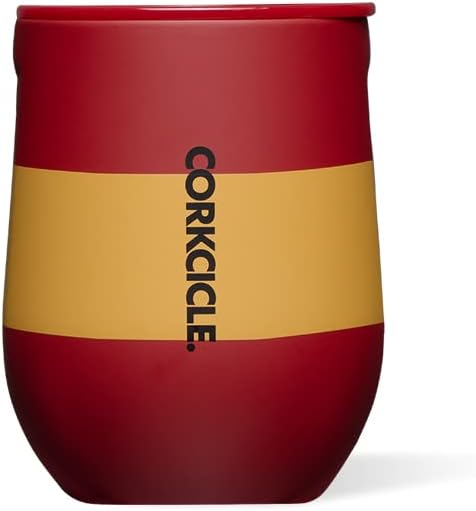 Corkcicle Stemless Insulated Wine Glass Tumbler - Keeps Beverages Cold 6 Hours & Hot 3 Hours - Stainless Steel - Easy-Grip - Summer Drinkware Gift - Keeps Drinks Ice Cold - 12 oz - Gryffindor