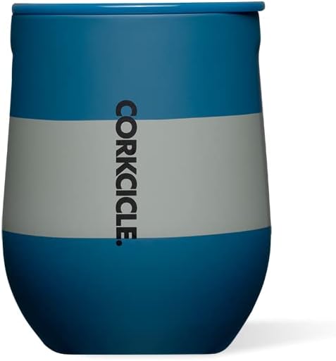 Corkcicle Stemless Insulated Wine Glass Tumbler - Keeps Beverages Cold 6 Hours & Hot 3 Hours - Stainless Steel - Easy-Grip - Summer Drinkware Gift - Keeps Drinks Ice Cold - 12 oz - Ravenclaw