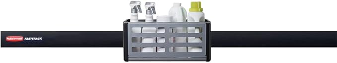 Rubbermaid FastTrack Rail Access Bin Garage Organization Bin for Sports Equipment/Gardening Supplies/Shed/Home/Garage/Item Storage