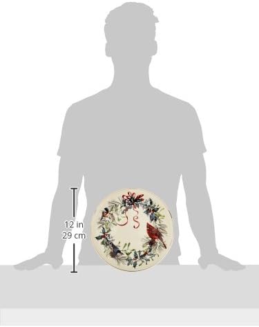 Lenox 835219 Winter Greetings 6-Piece Dinner Plate Set, 10.75', Christmas Drinkware, Holiday Hosting