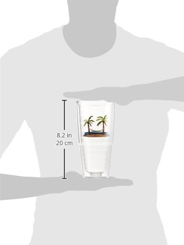 Tervis Palm Tree & Hammock Scene Made in USA Double Walled Insulated Tumbler Cup Keeps Drinks Cold & Hot, 24oz, Unlidded