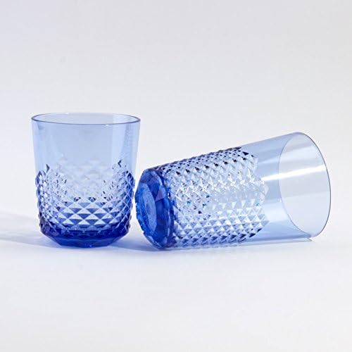 Cupture Diamond Plastic Tumblers BPA Free, 24 oz / 14 oz, 8-Pack (Assorted Colors)