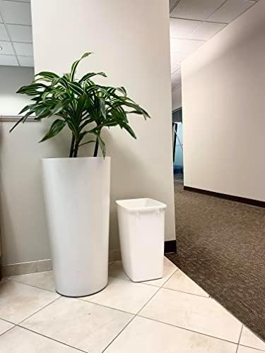 Rubbermaid Small Trash, 9-Gallons, Beige, Plastic Garbage Can/Wastebasket for Kitchen/Bathroom fits Under-Sink/Desk/Countertop/Cabinet, 21-Quart, Bisque (Pack of 2)