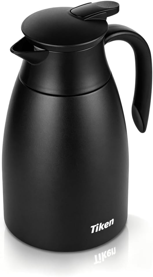 Tiken 68 Oz Thermal Coffee Carafe, Stainless Steel Insulated Vacuum Coffee by WelcometoTikenWare