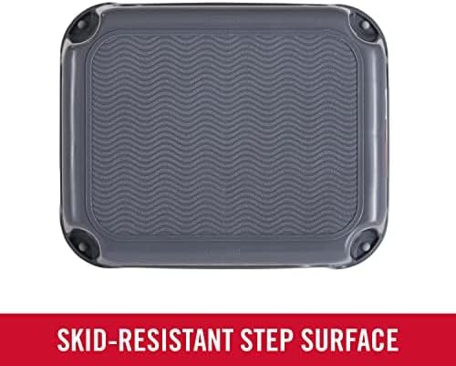 Rubbermaid One-Step Stool Bisque Holds up to 200 Pounds 7" Height Gray Durable Step Stool for Kids/Bathroom/Home/Office/Garage