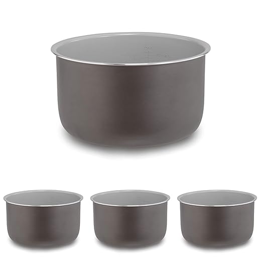Ninja Foodi 6.5-qt. Ceramic Coated Nonstick Inner Pot, Compatible with all Ninja Foodi 6.5 qt. models, Dishwasher Safe Gray. 102FY300