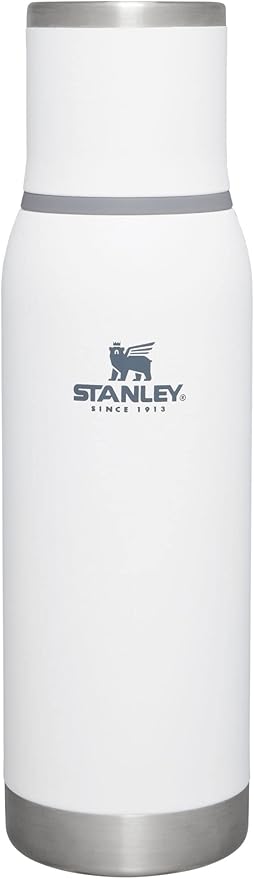 Stanley Adventure-To-Go Vacuum Bottle 25 oz | Wide Mouth with Leakproof Cup Lid | Keep Drinks Hot or Cold | Packable for Travel | Insulated Stainless Steel Thermal Bottle | BPA-Free | Polar