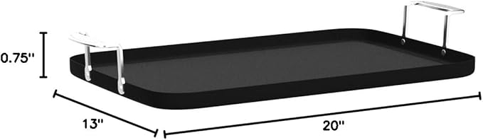 Cuisinart Double Burner Griddle, Chef's Classic Nonstick Hard Anodized, Stainless Steel, 655-35 13-Inch x 20-Inch