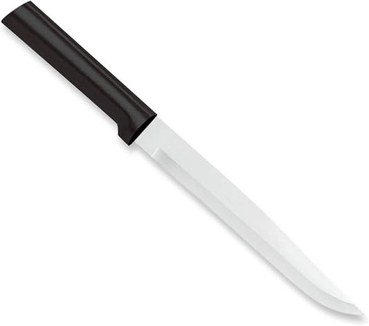 RADA Cutlery Slicer Knife (W207), 7" Stainless Steel Hollow Ground Blade, Made in USA, Black Handle