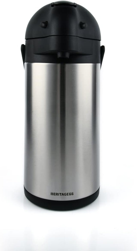 Heritage66 Thermal Coffee Carafe -Triple Wall Vacuum insulated Flask- keeping Beverages Hot for 12 hours /24 hours cold Tea, Water, and Coffee Dispenser (3 Liter / 101 Oz)