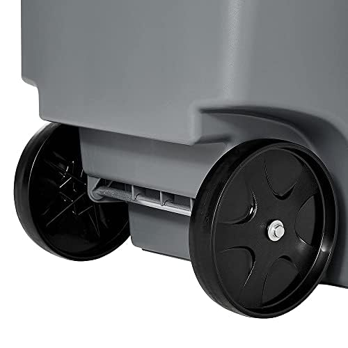 Rubbermaid Commercial Products BRUTE Rollout Trash/Garbage Can/Bin with Wheels, 95 Gal, Gray, for Restaurants/Hospitals/Offices/Back of House/Warehouses/Home