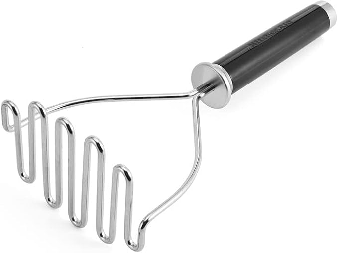 KitchenAid Gourmet Stainless Steel Wire Masher, 10.24-Inch, Black