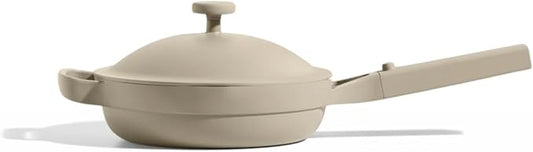 Our Place Mini Always Pan 2.0-8.5” (1.2 Qt) Nonstick, Toxin-Free Ceramic Cookware | Patented 10-in-1 Aluminum Frying & Sauté Pan | Safe for Oven, Induction & All Cooktops up to 450°F | Steam