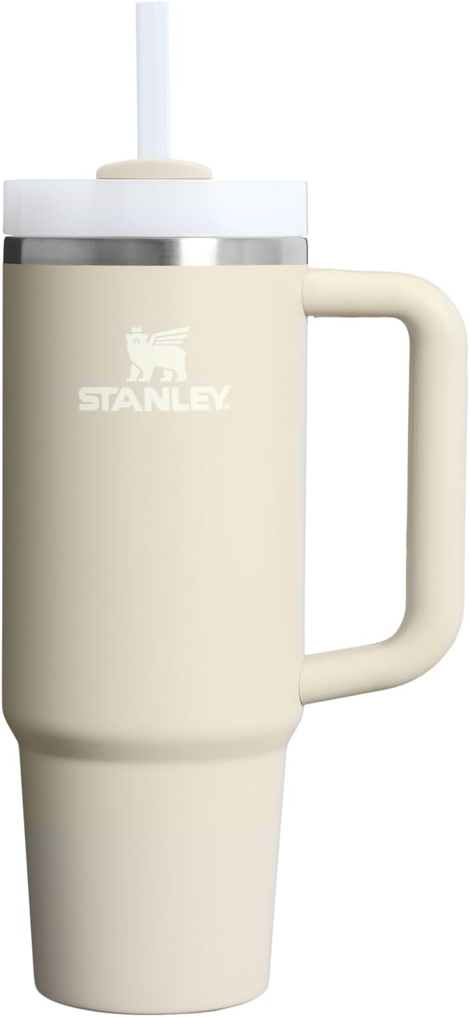 STANLEY Quencher H2.0 Tumbler with Handle and Straw 30 oz | Flowstate 3-Position Lid | Cup Holder Compatible for Travel | Insulated Stainless Steel Cup | BPA-Free | Exclusive Toasted Almond