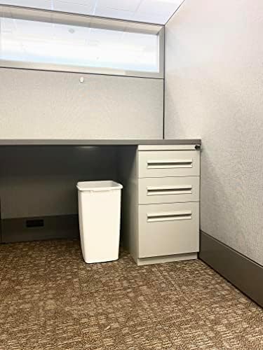 Rubbermaid Small Trash, 9-Gallons, Beige, Plastic Garbage Can/Wastebasket for Kitchen/Bathroom fits Under-Sink/Desk/Countertop/Cabinet, 21-Quart, Bisque (Pack of 2)