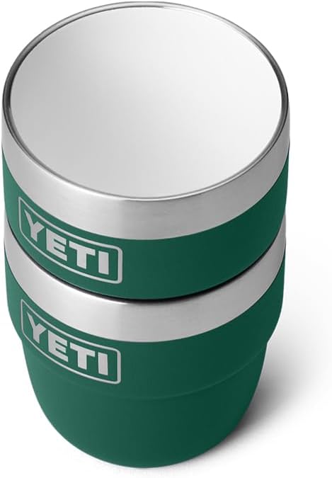 YETI Rambler 4 oz Stackable Cup, Stainless Steel, Vacuum Insulated Espresso/Coffee Cup, 2 Pack