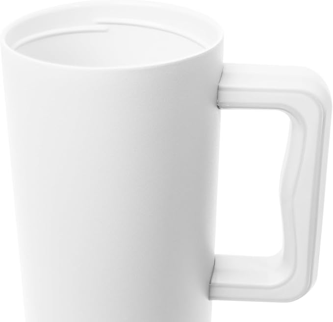 Simple Modern 40 oz Tumbler with Handle and Straw Lid | Leak-Proof Insulated Stainless Steel Water Bottle Travel Mug Cupholder Use | Gifts for Women Men Him Her | Trek Signature | Winter White