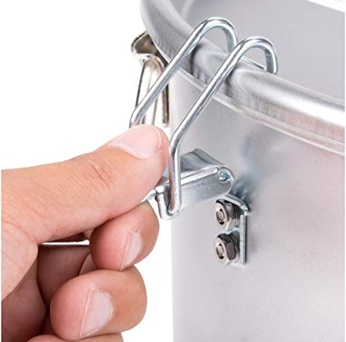 MirOil 7 Gallon Oil Disposal Caddy with Caster Wheels, USA Made Deep Fryer Grease Bucket Pot with Lid Lock & Lock Clip, 55Lb. Frying Oil Disposal Storage Container, Filtering Hot Cooking Grease - 60LC