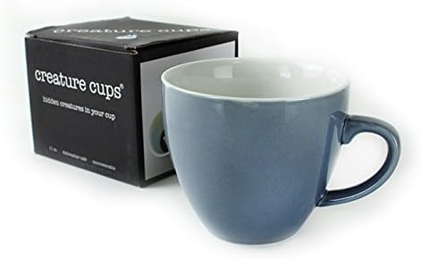 Creature Cups Sea Otter Ceramic Mug – 11 oz Gray Blue Coffee Cup with Hidden 3D Otter Inside – Unique Gift for Coffee, Tea & Ocean Lovers
