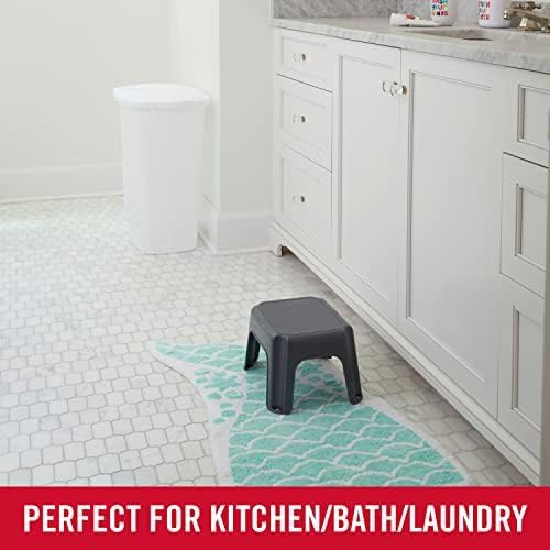 Rubbermaid One-Step Stool Bisque Holds up to 200 Pounds 7" Height Gray Durable Step Stool for Kids/Bathroom/Home/Office/Garage