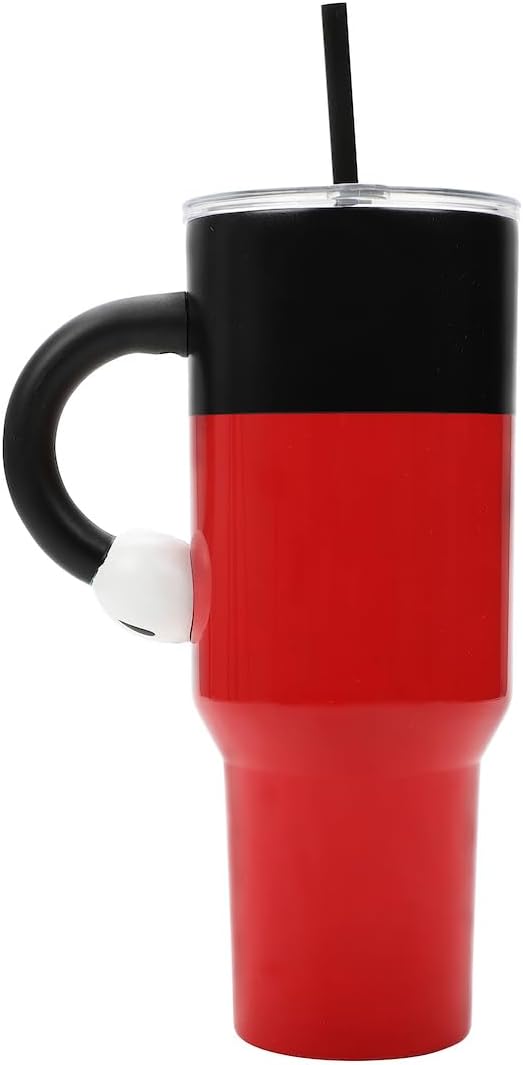 Disney Mickey Mouse 40 Oz Stainless Steel Tumbler With Sculpted Arm Handle