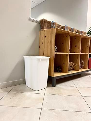 Rubbermaid Small Trash, 9-Gallons, Beige, Plastic Garbage Can/Wastebasket for Kitchen/Bathroom fits Under-Sink/Desk/Countertop/Cabinet, 21-Quart, Bisque (Pack of 2)