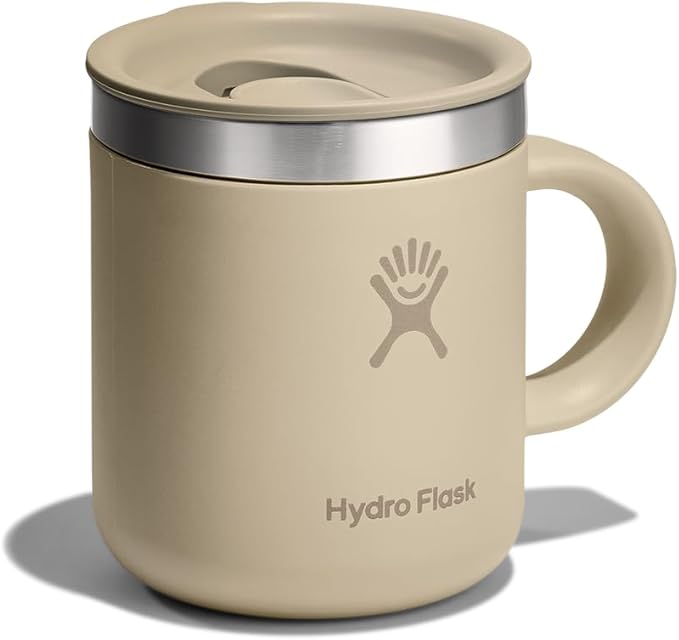 Hydro Flask Coffee Mug – Insulated Stainless Steel, Non Spill, Leak Proof Travel Mug 6 Oz Oat Tan