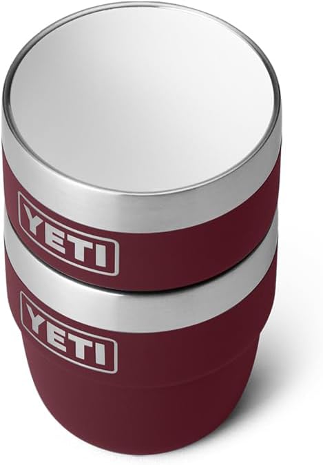 YETI Rambler 4 oz Stackable Cup, Stainless Steel, Vacuum Insulated Espresso/Coffee Cup, 2 Pack