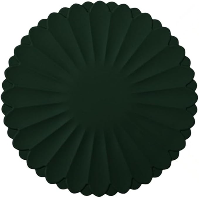 Heat-Resistant Silicone Trivet Mats, Non-Slip Hot Plate Holder for Kitchen Countertops & Dining Table, Reusable Pot Holder Pad with Secure Grip, Dishwasher Safe (Green, Diameter: 30cm/11.81")