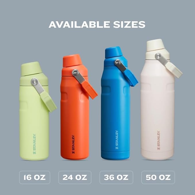 Stanley IceFlow Fast Flow Water Bottle | Angled Spout Lid | Lightweight & Leakproof for Travel & Sports | Insulated Stainless Steel | BPA-Free