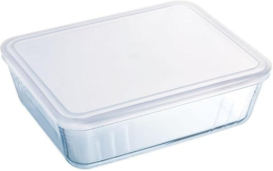 Pyrex Rectangular Dish with Plastic Lid, 2.6L