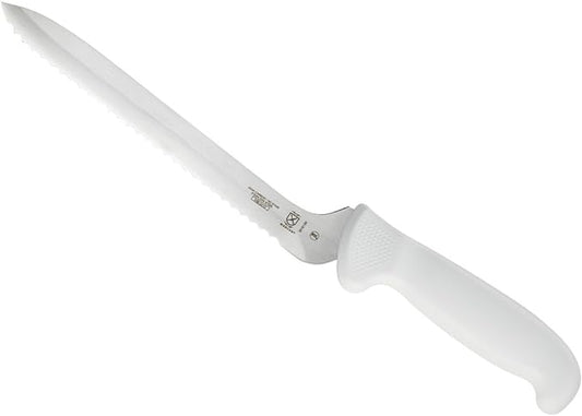Mercer Culinary Ultimate White, 8 Inch Wavy Edge Offset Utility Knife