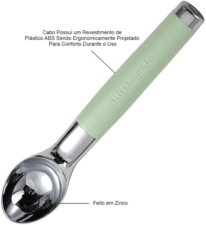 KitchenAid Classic Ice Cream Scoop, 8.6 inches, Pistachio
