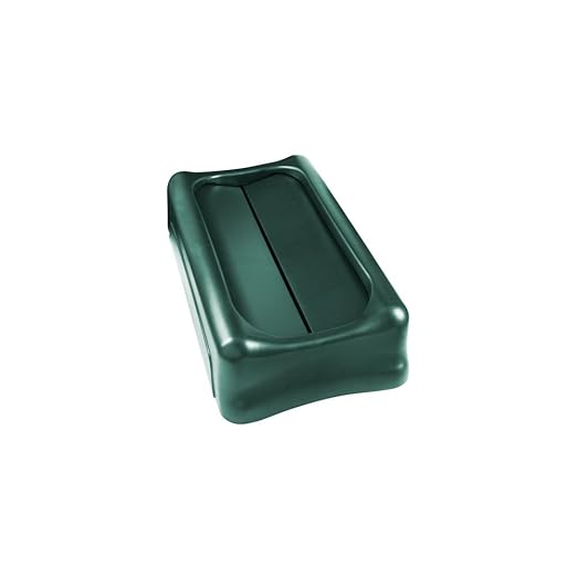 Rubbermaid Commercial Products Slim Jim Trash Can Swing Lid, Green, Plastic, Compatible with 23-Gallon Slim Jim Containers/Garbage Can