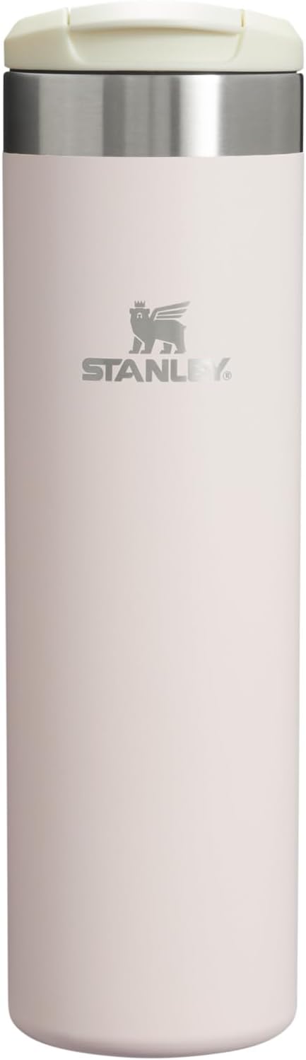 Stanley AeroLight Transit Bottle 20 oz | Locking Drink Through Lid | Leak Resistant Water Bottle or Coffee Travel Mug | Lightweight Insulated Stainless Steel | BPA-Free | Rose Quartz