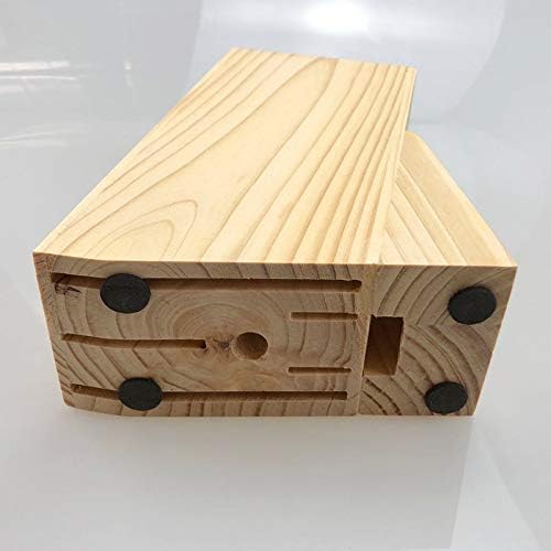 Wooden Knife Block Countertop Knife Holder Knife Organizer with Scissors-Slot for Kitchen